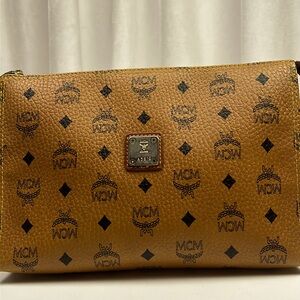 MCM Visetos Clutch Bag Carmel